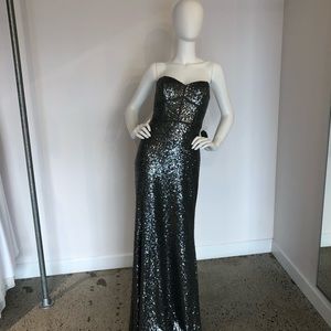 Theia Bella 910144 Sequin Dress in Smoke